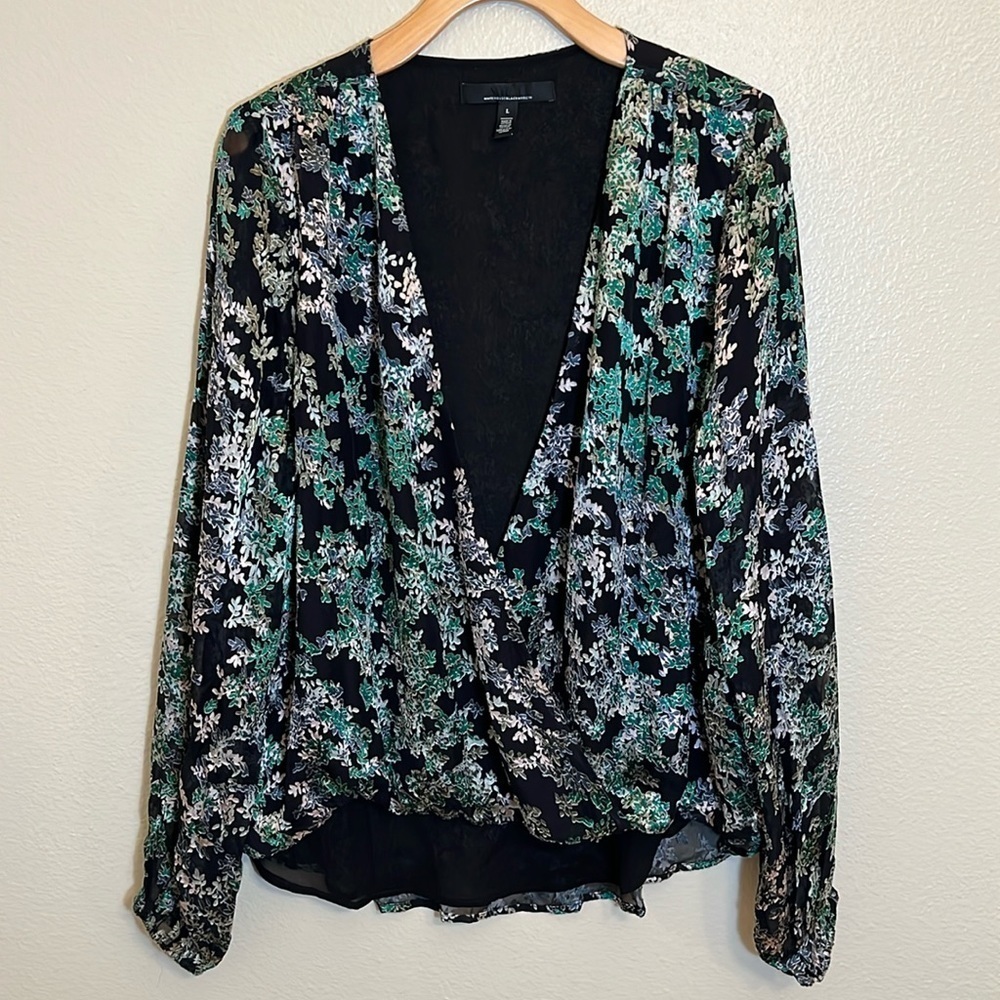 WHBM White House Black Market Floral Shirt